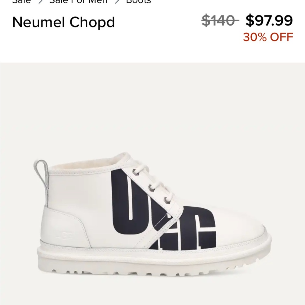 UGG White and Black High-Top Sneakers